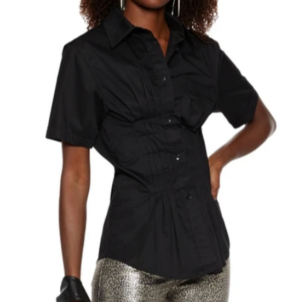 Isabel Marant Black Gramy Pintuck Blouse - Picture 4 of 12